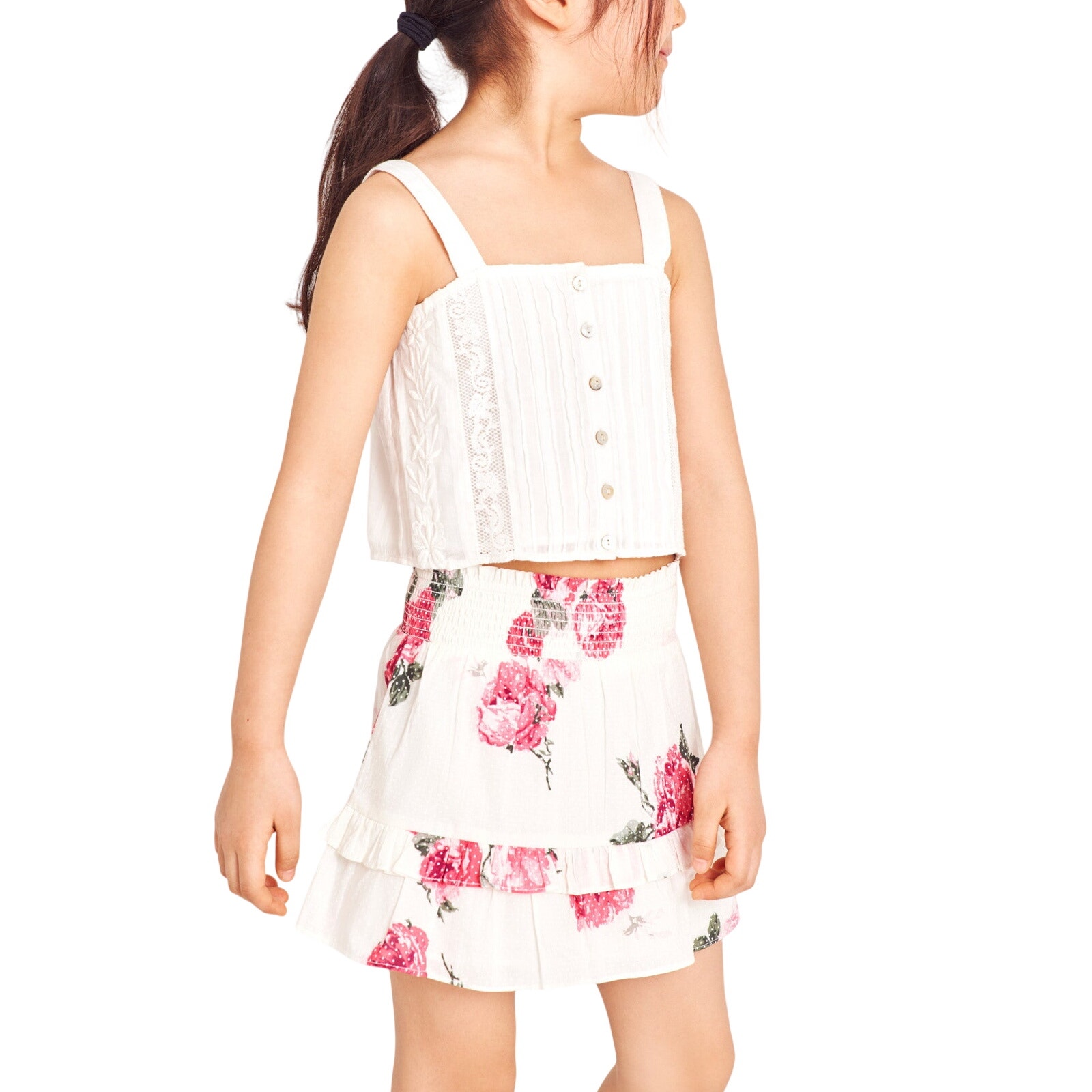 Loveshackfancy Floral Paradise Pink Juniper Skirt Size 2-3 Y